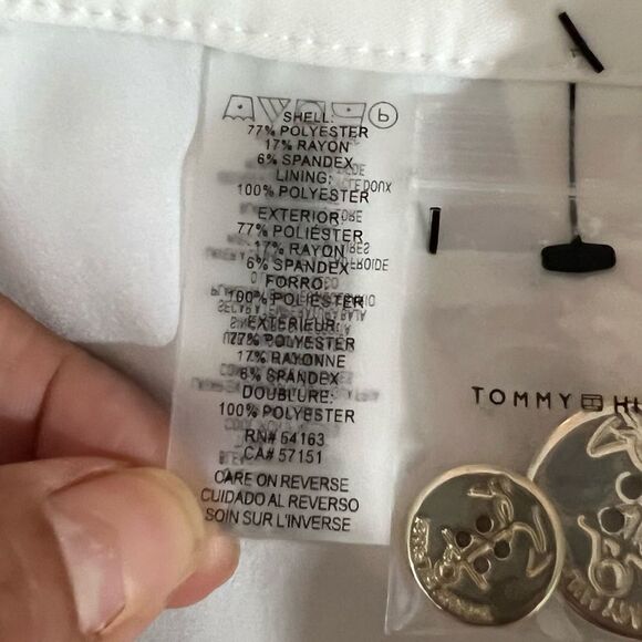 New! Tommy Hilfiger White Dress Sailor Lined Women’s Plus Size Shorts 14 - Picture 13 of 14